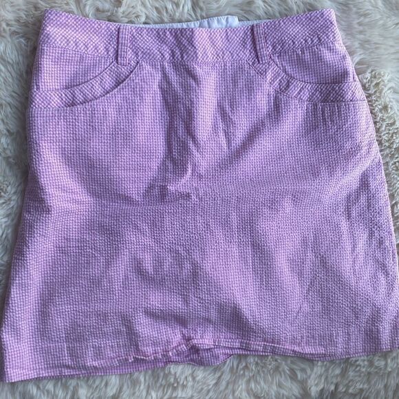 Cutter and Buck Pink Gingham Golf Skort - Picture 1 of 5
